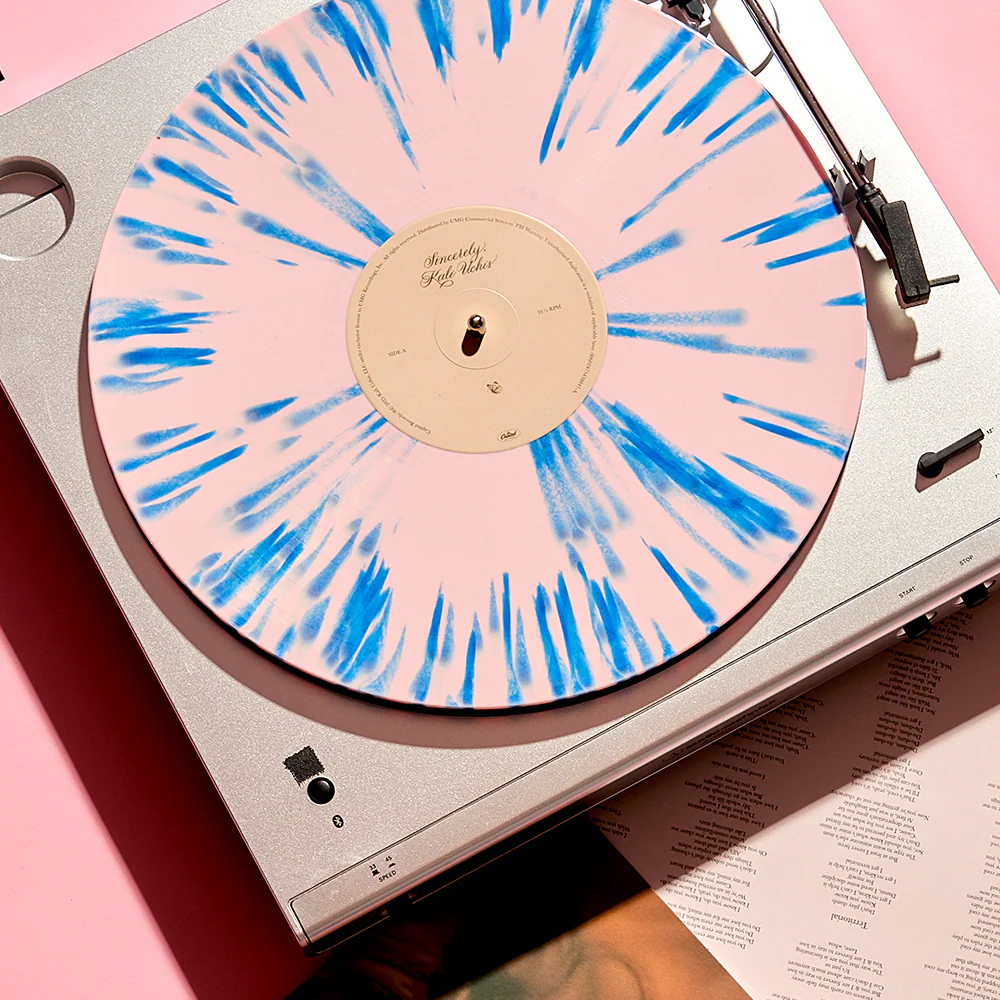 Sincerely, Pink & Blue Splatter Vinyl - Image 3