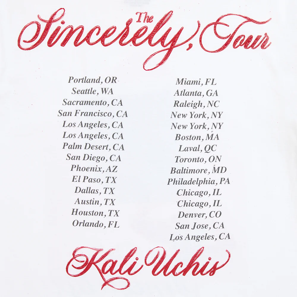 Sincerely, Tour Envelope Tee - White - Image 4